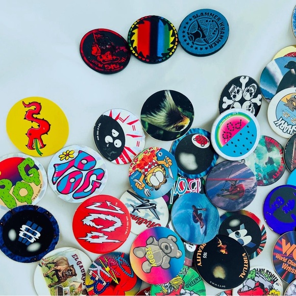 Huge Pogs Slammer Whammers Lot | Kool Aid Garfield 90s Nostalgia Milk Caps - Picture 2 of 6